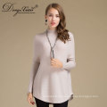 Wholesale handgemachte Muster stricken High Neck Wolle Pullover für junge Frauen